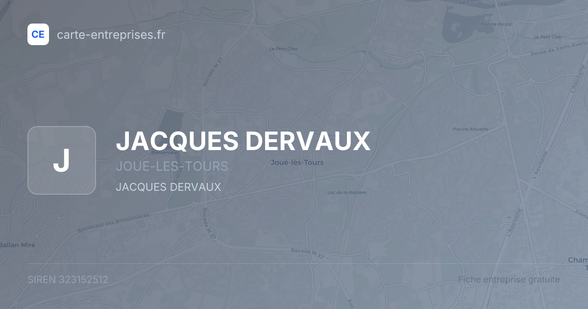 JACQUES DERVAUX — 323152512 — fiche entreprise
