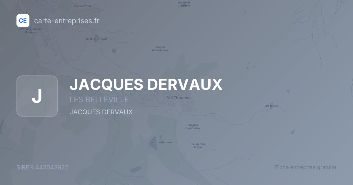 JACQUES DERVAUX — 443043922 — fiche entreprise