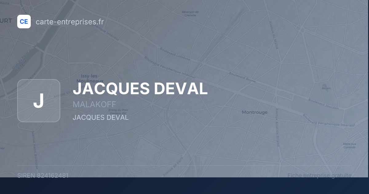 JACQUES DEVAL — 824162481 — fiche entreprise