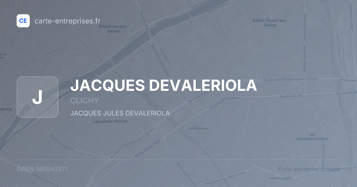 JACQUES DEVALERIOLA — 380543371 — fiche entreprise