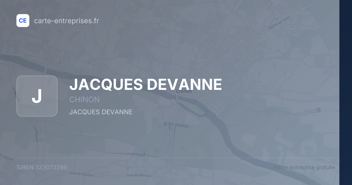 JACQUES DEVANNE — 323072298 — fiche entreprise