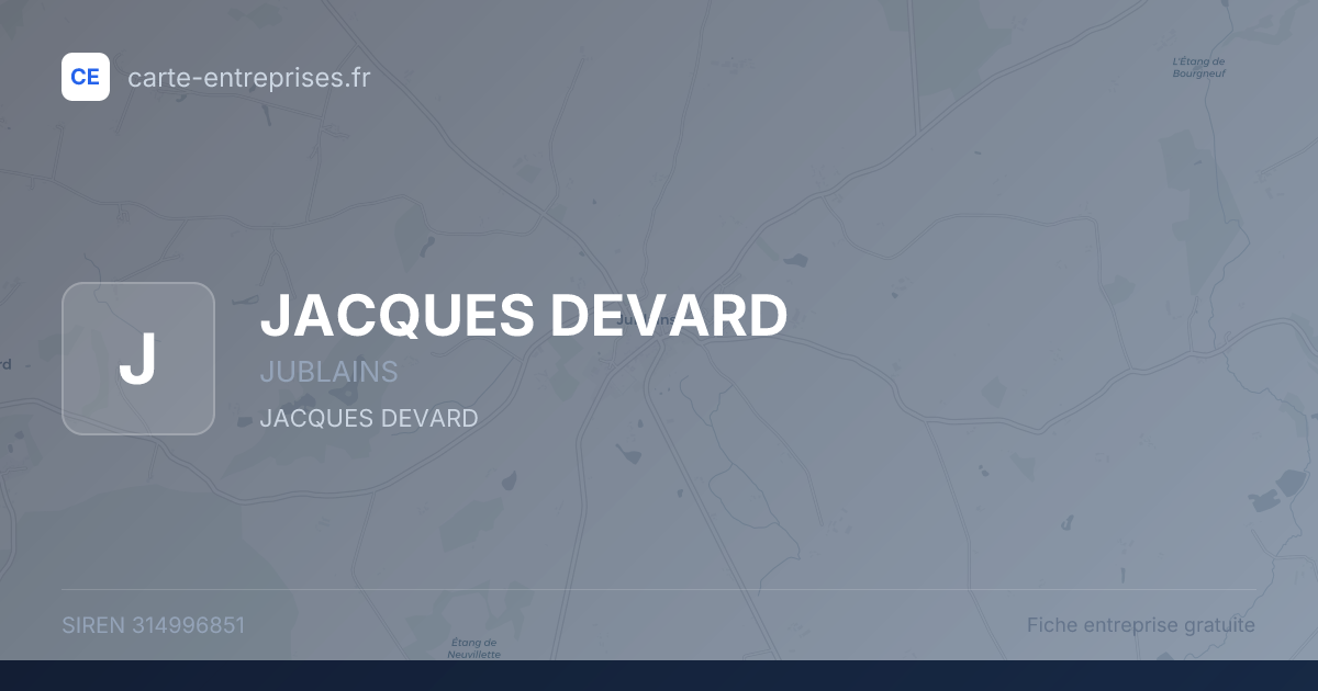 JACQUES DEVARD — 314996851 — fiche entreprise