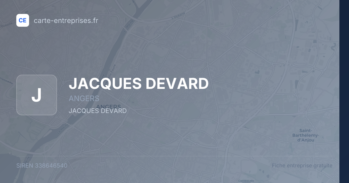 JACQUES DEVARD — 338646540 — fiche entreprise