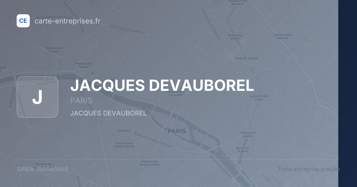 JACQUES DEVAUBOREL — 788095958 — fiche entreprise