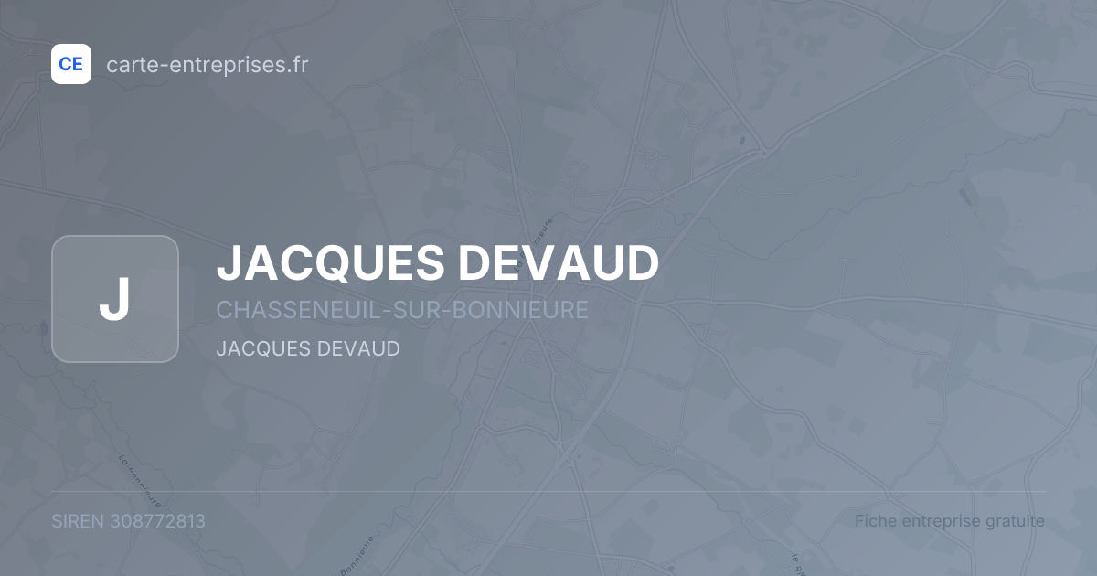 JACQUES DEVAUD — 308772813 — fiche entreprise