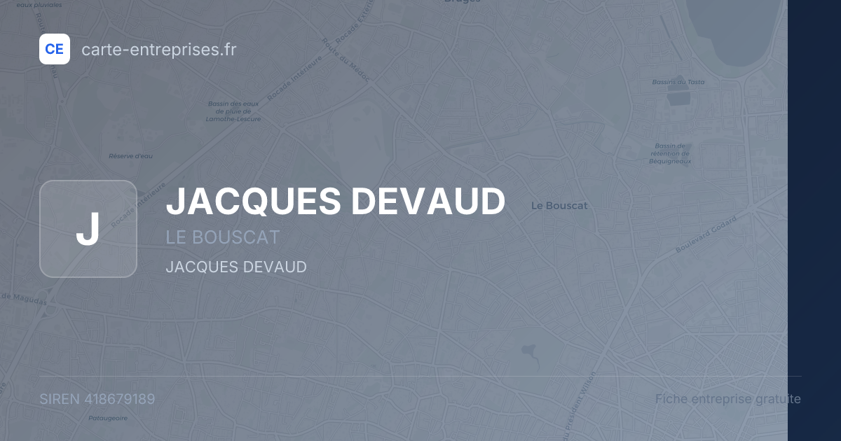 JACQUES DEVAUD — 418679189 — fiche entreprise