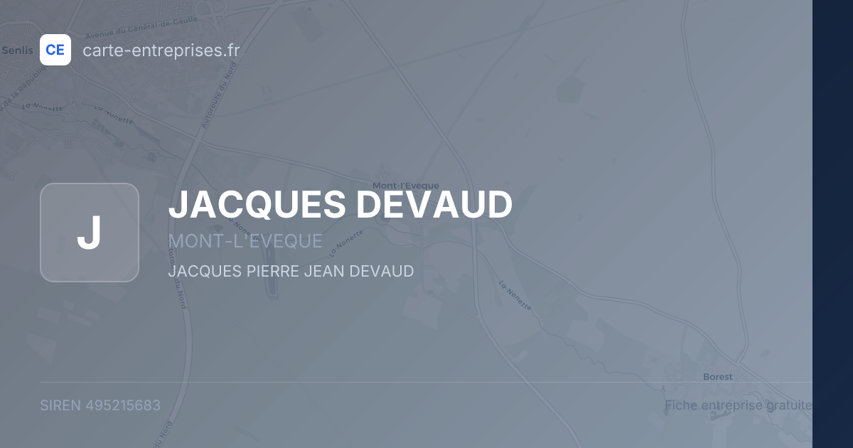 JACQUES DEVAUD — 495215683 — fiche entreprise
