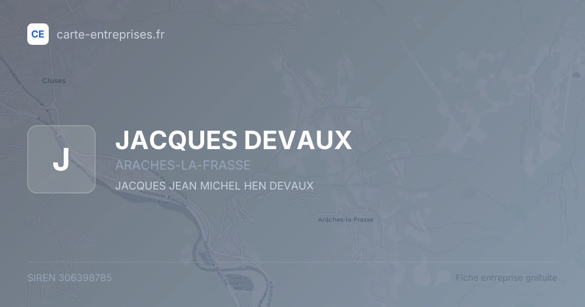 JACQUES DEVAUX — 306398785 — fiche entreprise