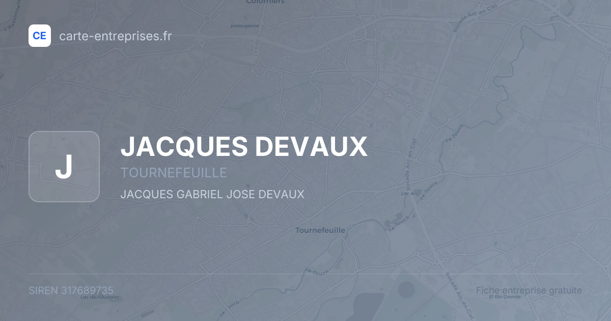 JACQUES DEVAUX — 317689735 — fiche entreprise
