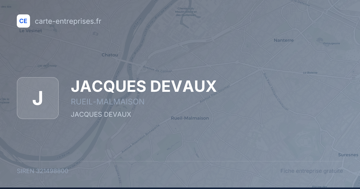JACQUES DEVAUX — 321498800 — fiche entreprise