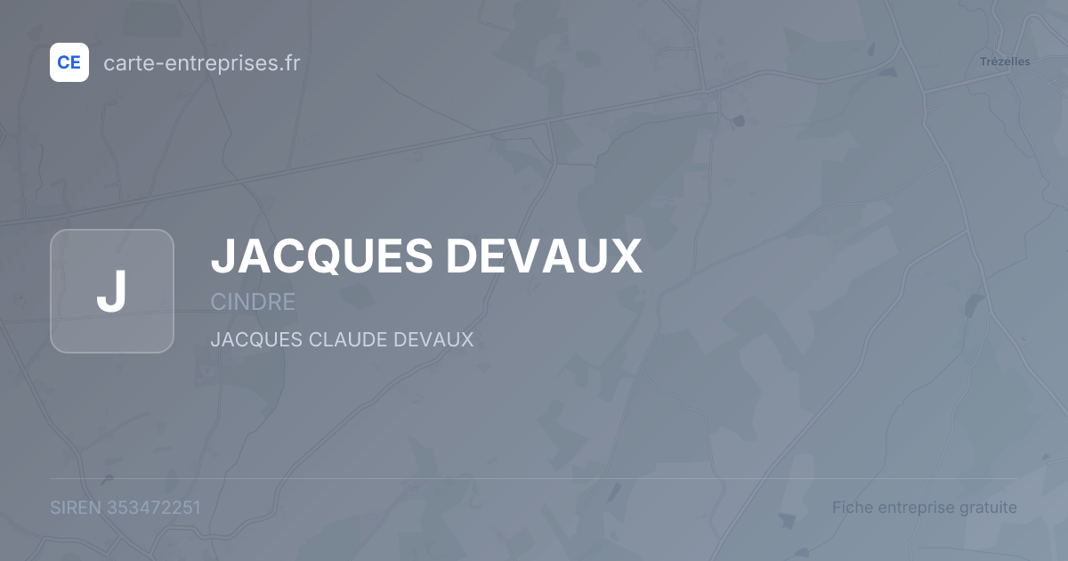 JACQUES DEVAUX — 353472251 — fiche entreprise