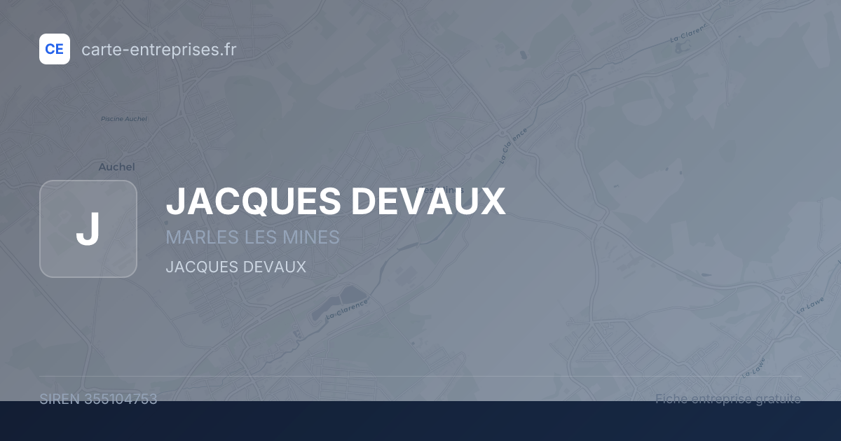 JACQUES DEVAUX — 355104753 — fiche entreprise