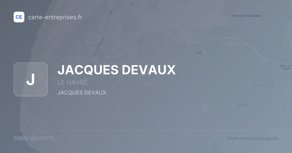 JACQUES DEVAUX — 362401770 — fiche entreprise