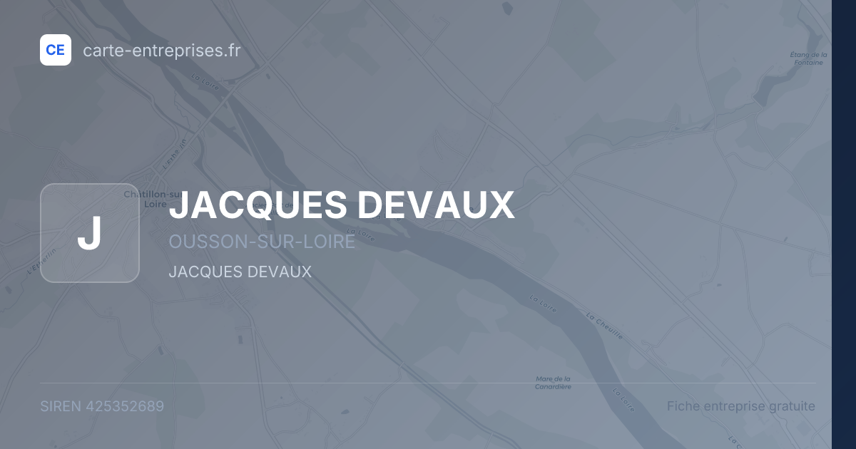 JACQUES DEVAUX — 425352689 — fiche entreprise