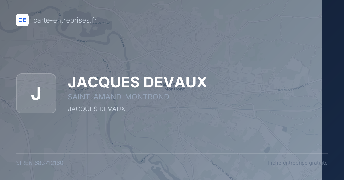 JACQUES DEVAUX — 683712160 — fiche entreprise