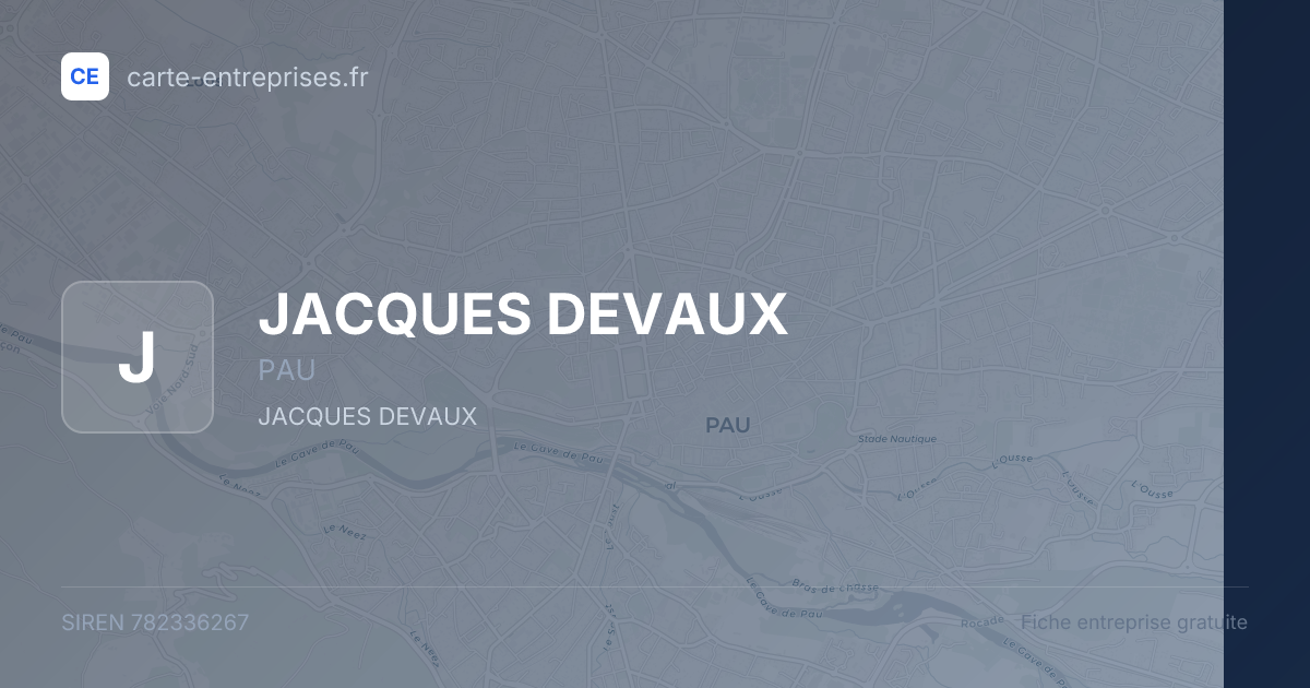 JACQUES DEVAUX — 782336267 — fiche entreprise