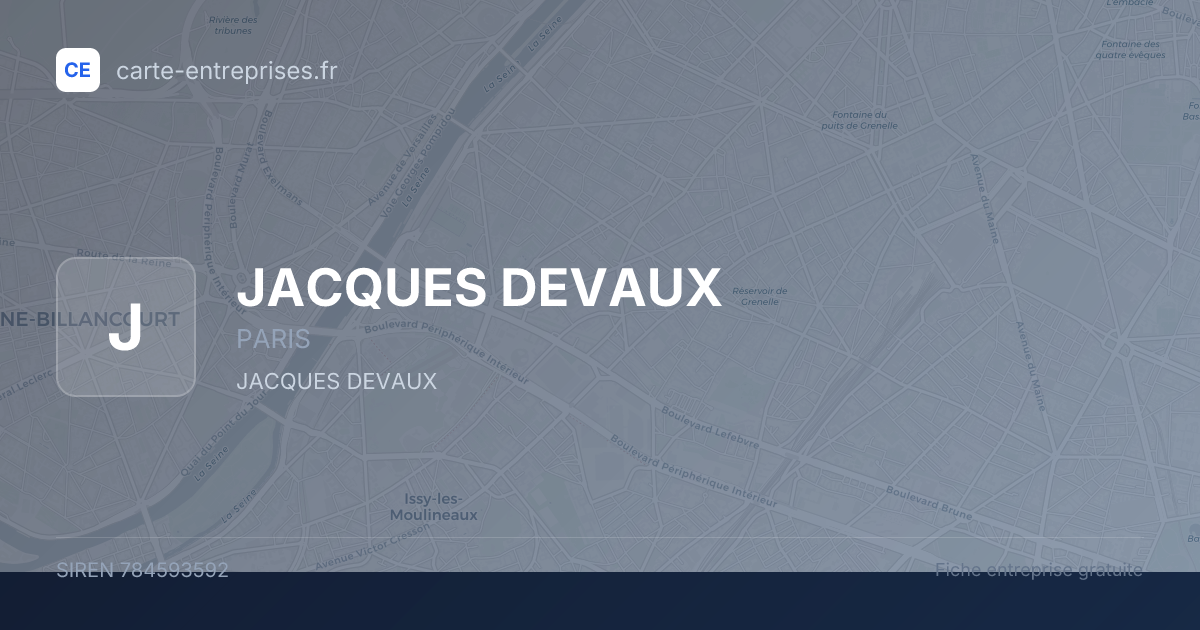 JACQUES DEVAUX — 784593592 — fiche entreprise
