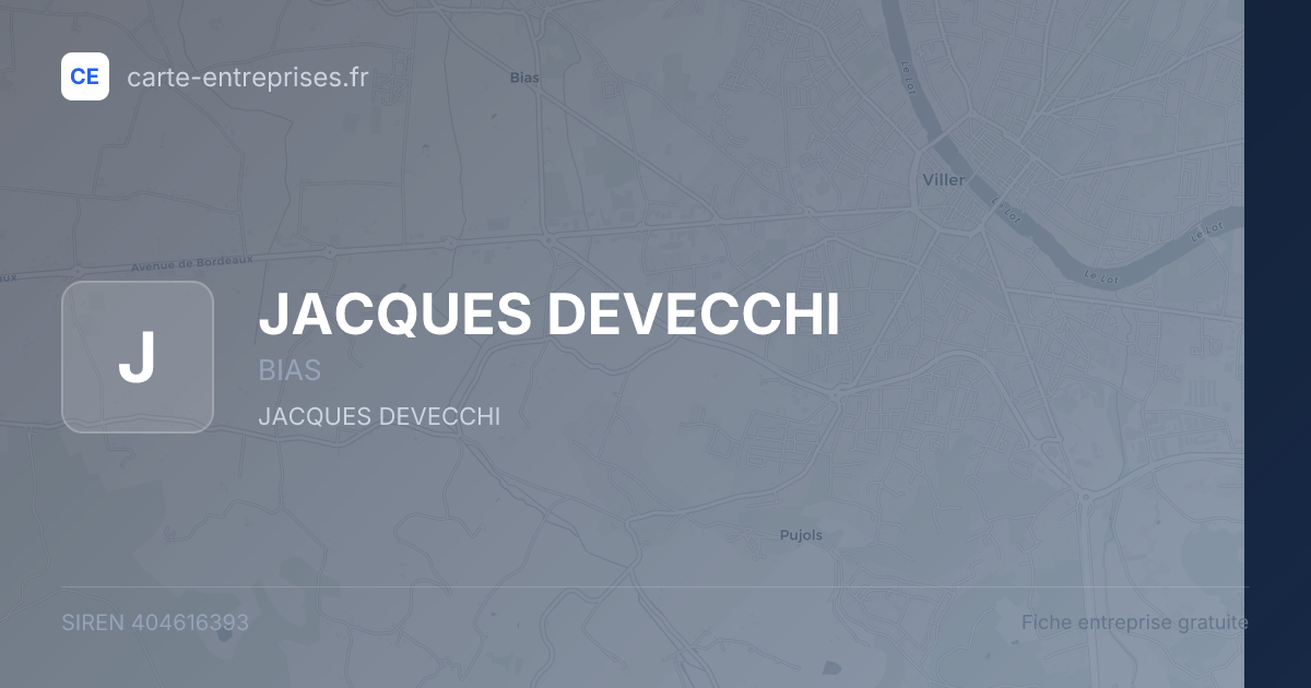 JACQUES DEVECCHI — 404616393 — fiche entreprise