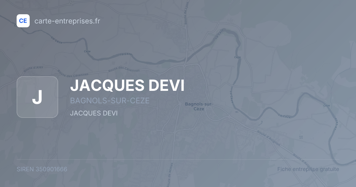 JACQUES DEVI — 350901666 — fiche entreprise