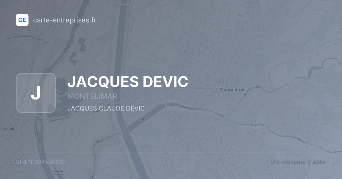JACQUES DEVIC — 304590532 — fiche entreprise