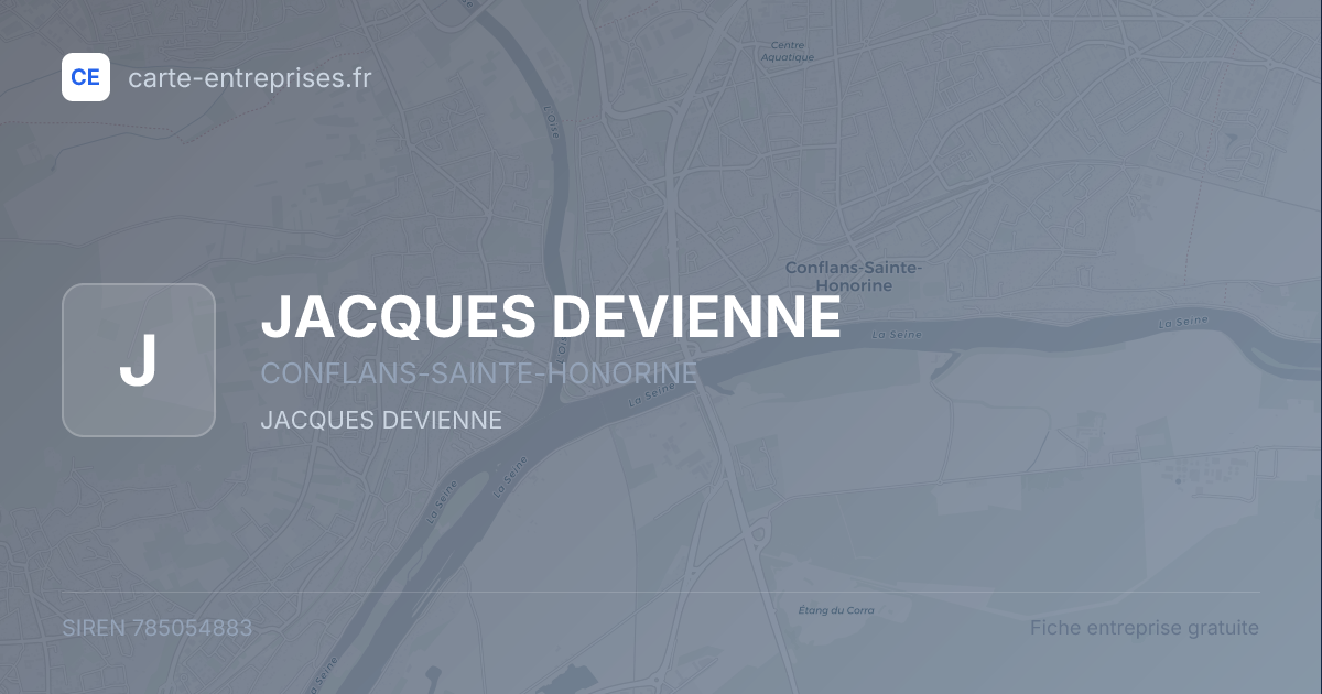 JACQUES DEVIENNE — 785054883 — fiche entreprise