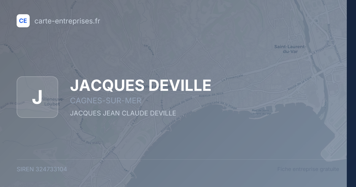 JACQUES DEVILLE — 324733104 — fiche entreprise
