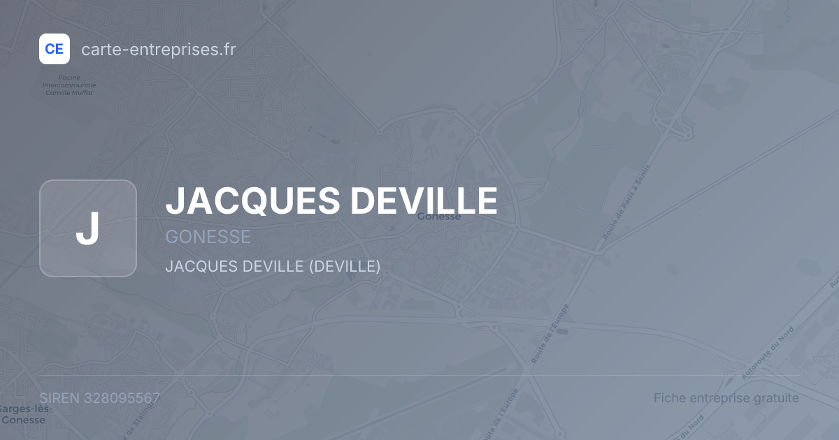JACQUES DEVILLE — 328095567 — fiche entreprise