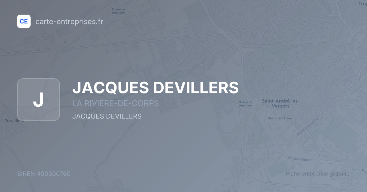 JACQUES DEVILLERS — 400300760 — fiche entreprise