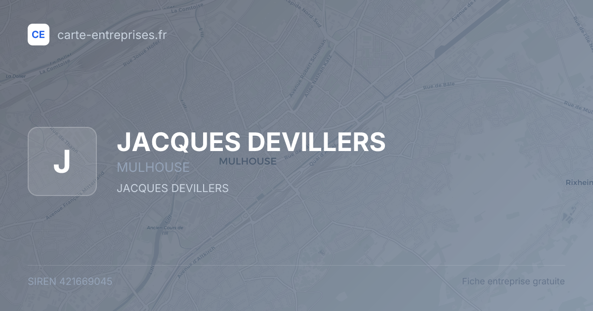 JACQUES DEVILLERS — 421669045 — fiche entreprise