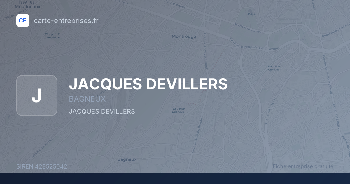 JACQUES DEVILLERS — 428525042 — fiche entreprise