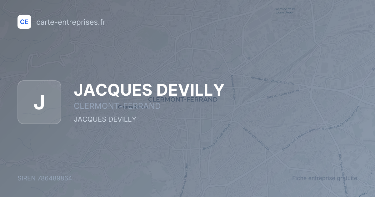 JACQUES DEVILLY — 786489864 — fiche entreprise