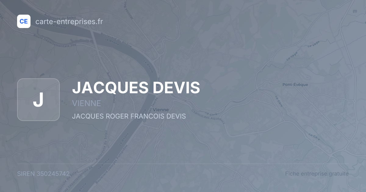 JACQUES DEVIS — 350245742 — fiche entreprise