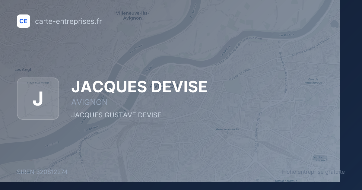 JACQUES DEVISE — 320812274 — fiche entreprise