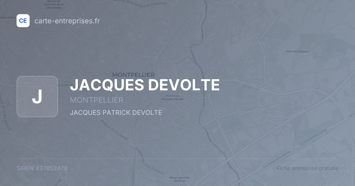 JACQUES DEVOLTE — 437852478 — fiche entreprise