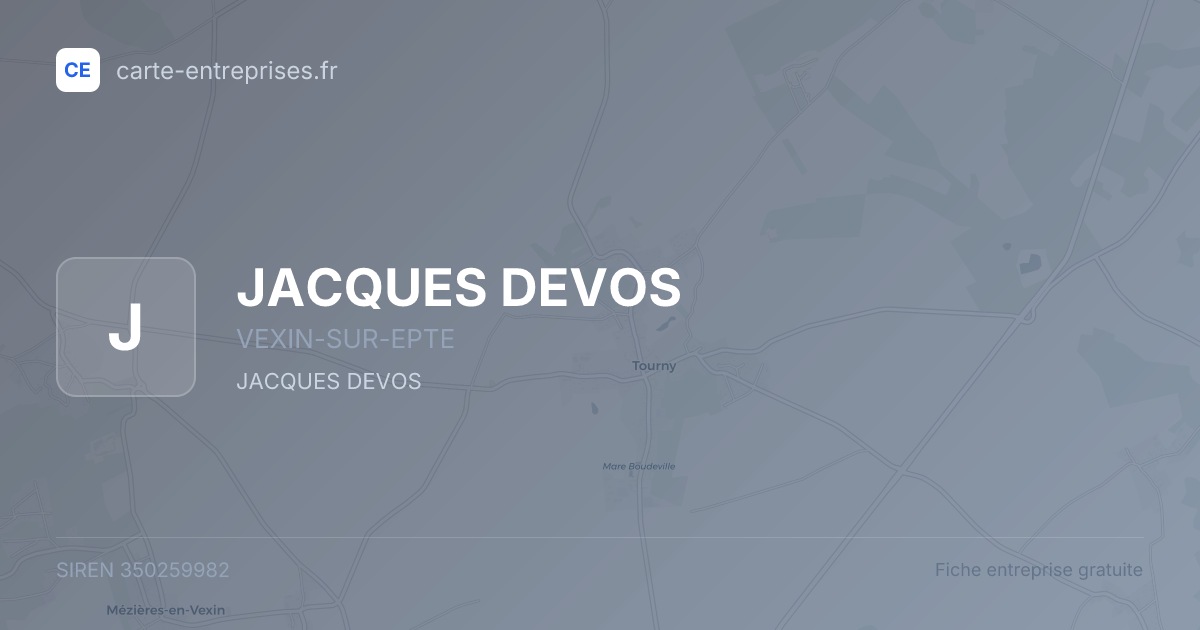 JACQUES DEVOS — 350259982 — fiche entreprise