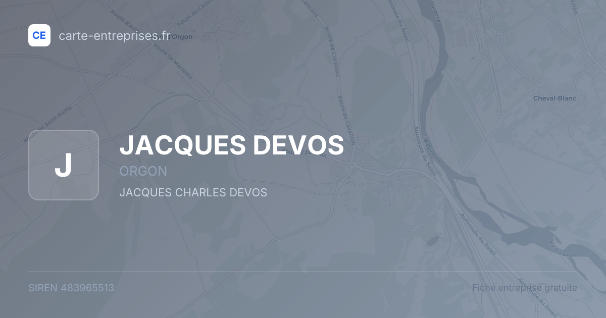 JACQUES DEVOS — 483965513 — fiche entreprise