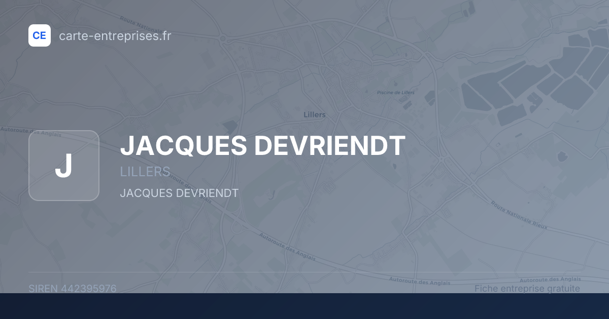 JACQUES DEVRIENDT — 442395976 — fiche entreprise