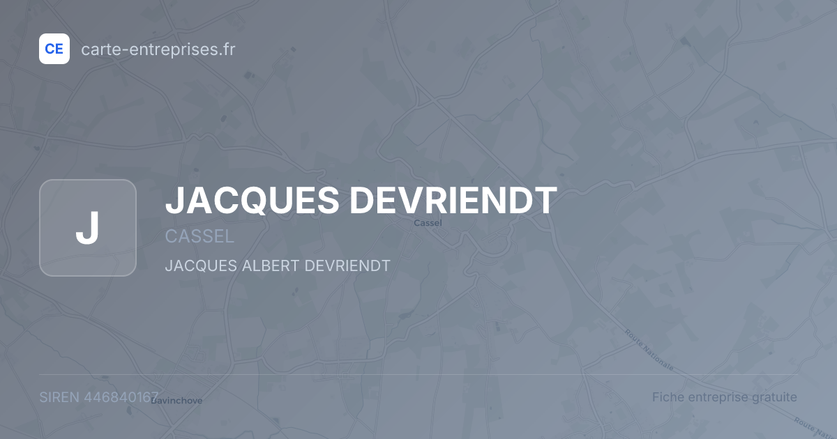 JACQUES DEVRIENDT — 446840167 — fiche entreprise