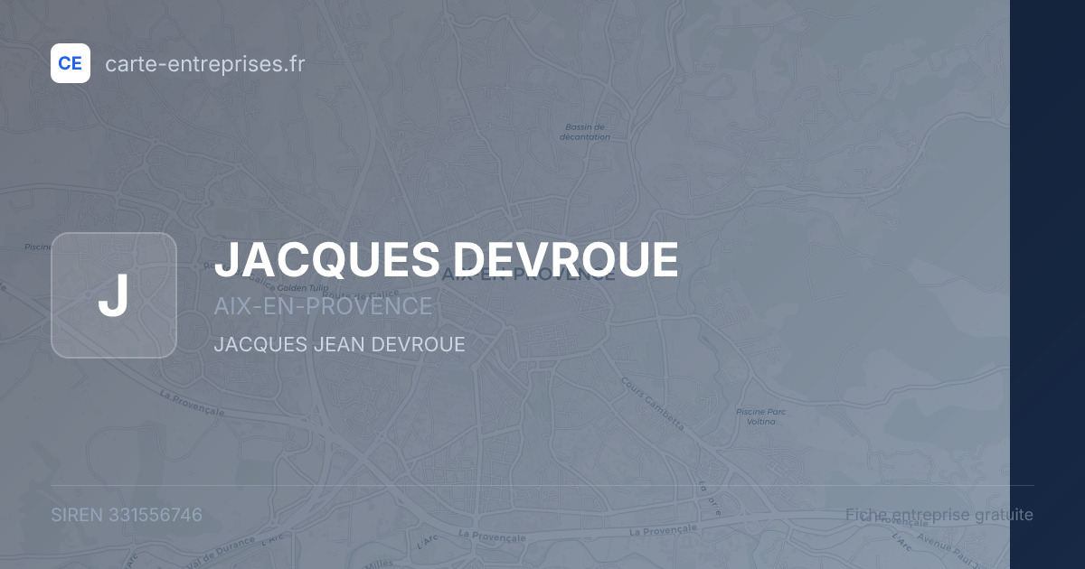 JACQUES DEVROUE — 331556746 — fiche entreprise
