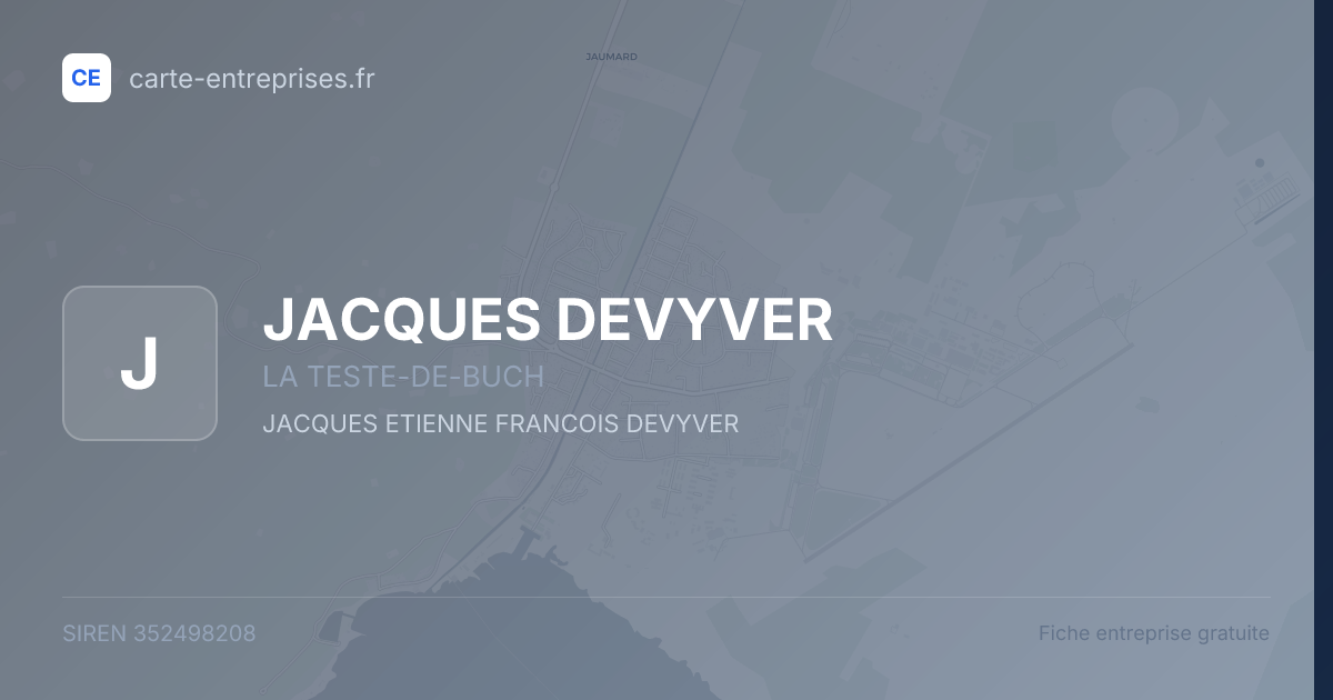 JACQUES DEVYVER — 352498208 — fiche entreprise