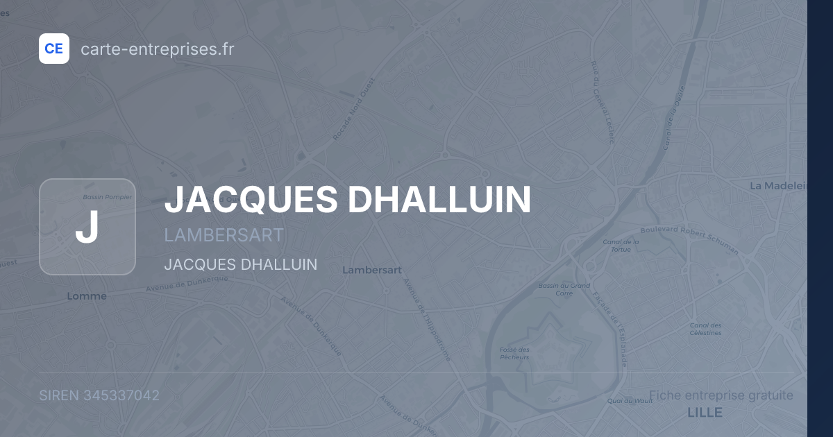 JACQUES DHALLUIN — 345337042 — fiche entreprise