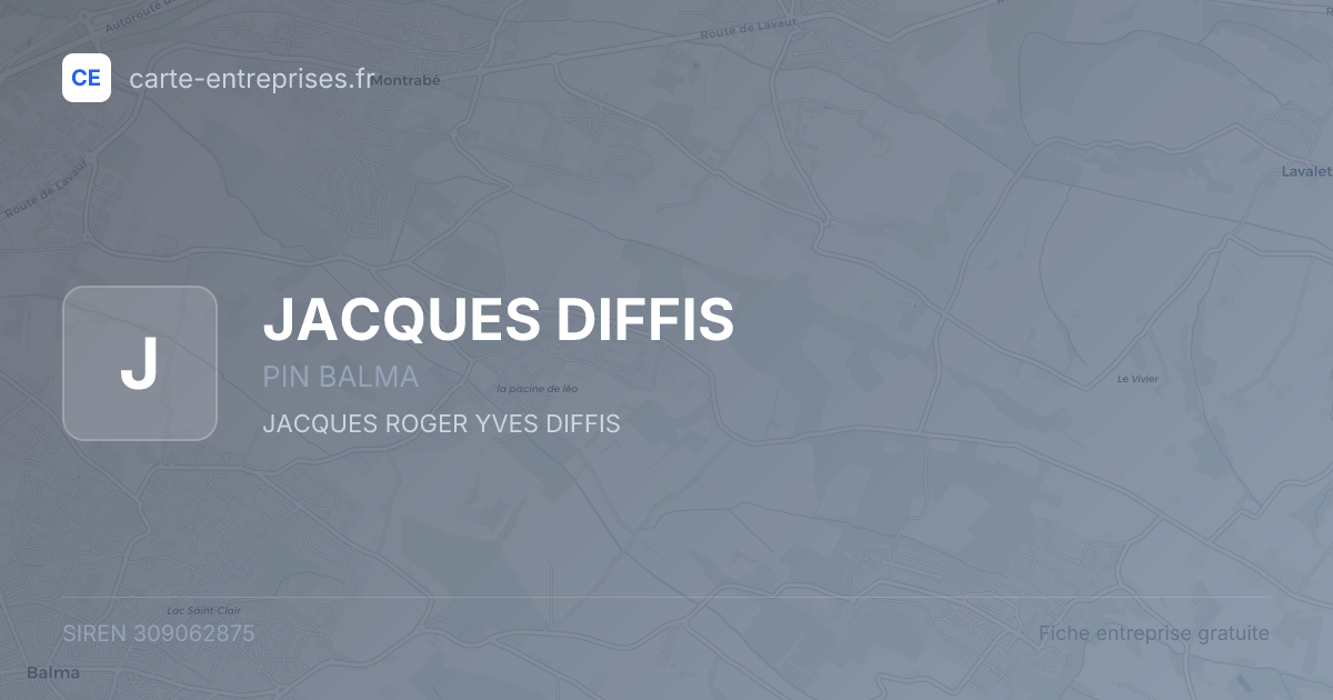 JACQUES DIFFIS — 309062875 — fiche entreprise