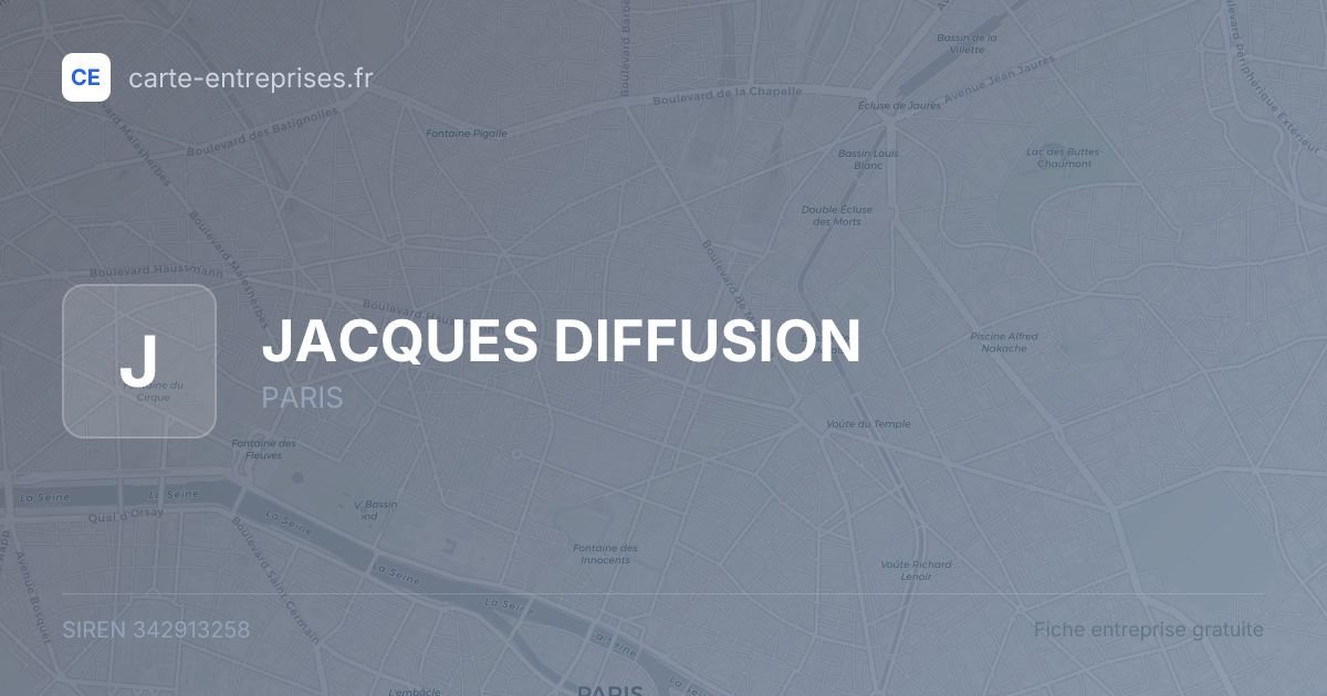 JACQUES DIFFUSION — 342913258 — fiche entreprise