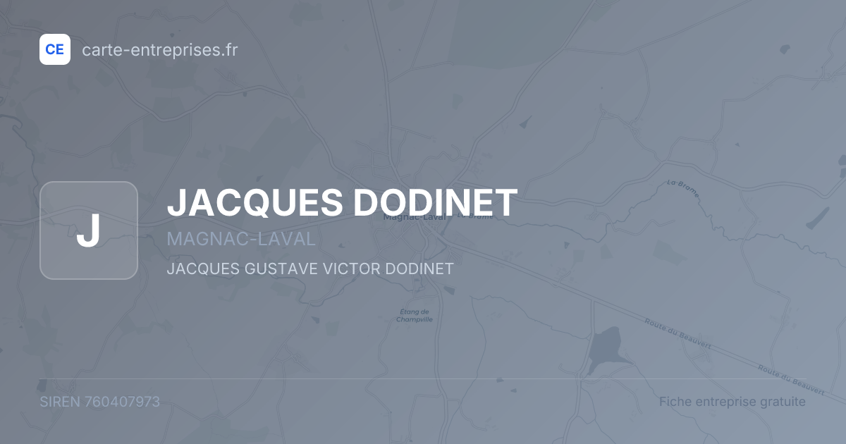 JACQUES DODINET — 760407973 — fiche entreprise