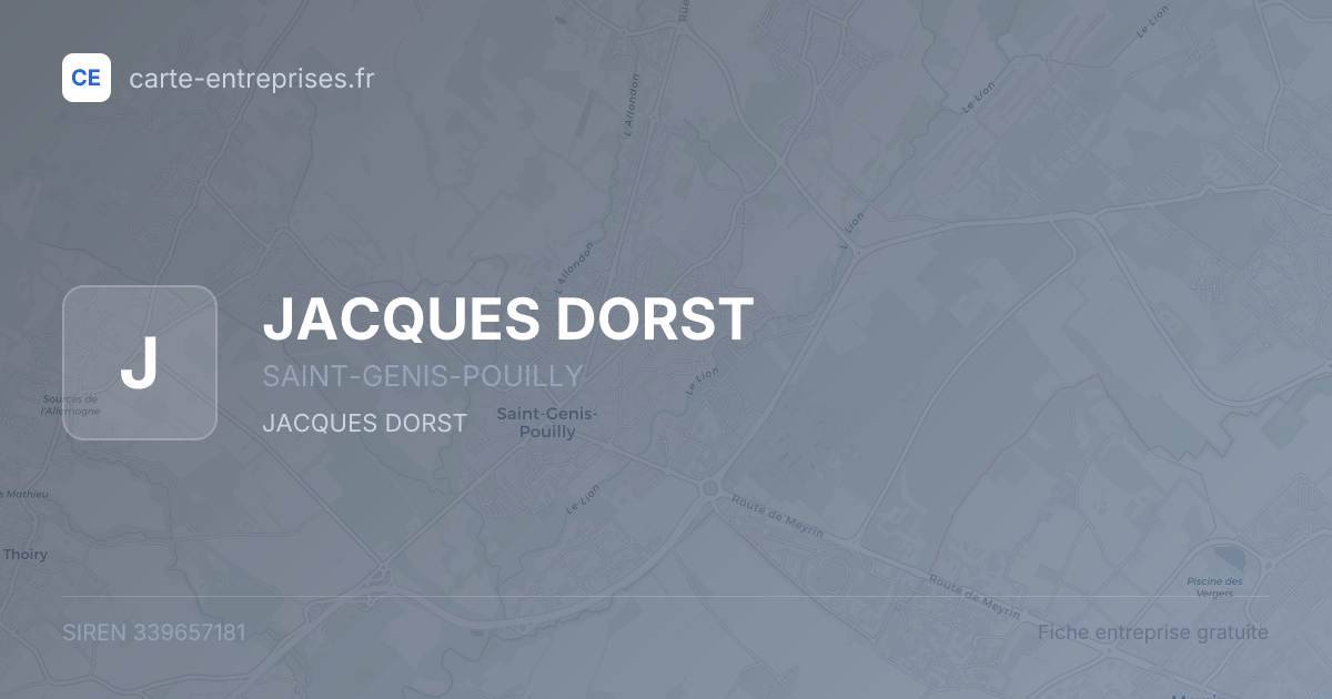 JACQUES DORST — 339657181 — fiche entreprise