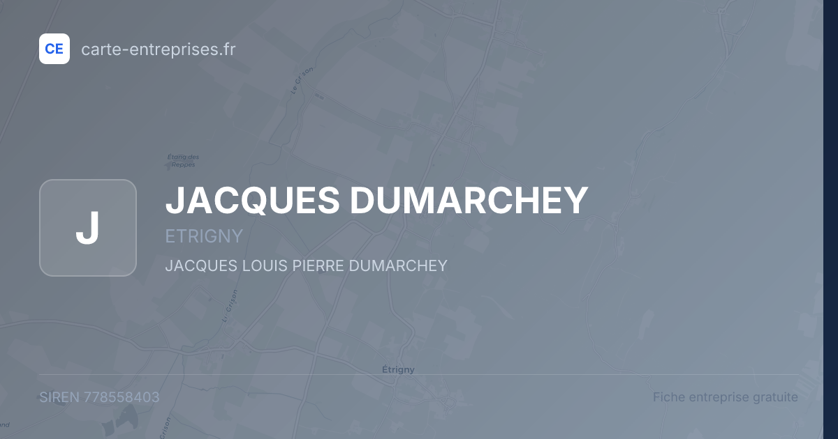 JACQUES DUMARCHEY — 778558403 — fiche entreprise