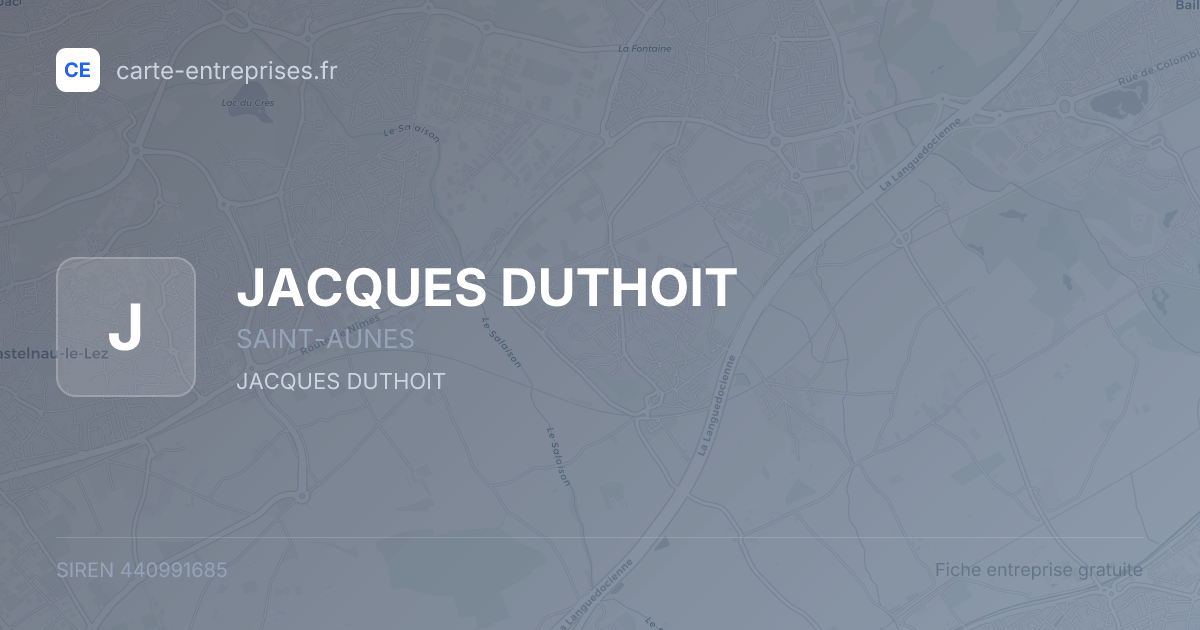 JACQUES DUTHOIT — 440991685 — fiche entreprise