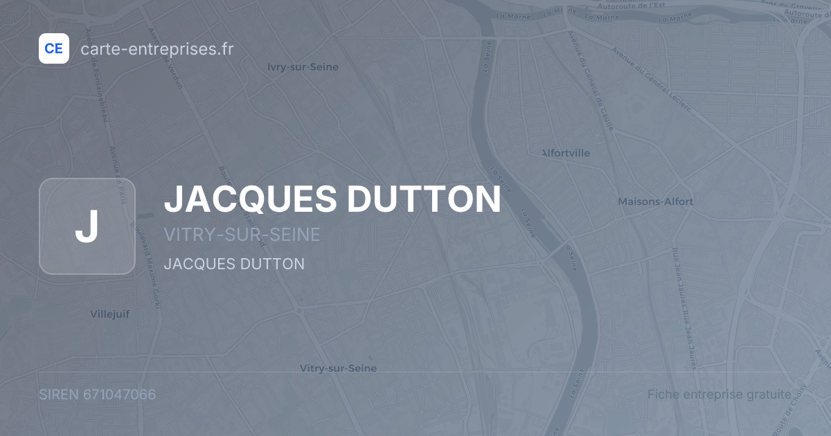 JACQUES DUTTON — 671047066 — fiche entreprise