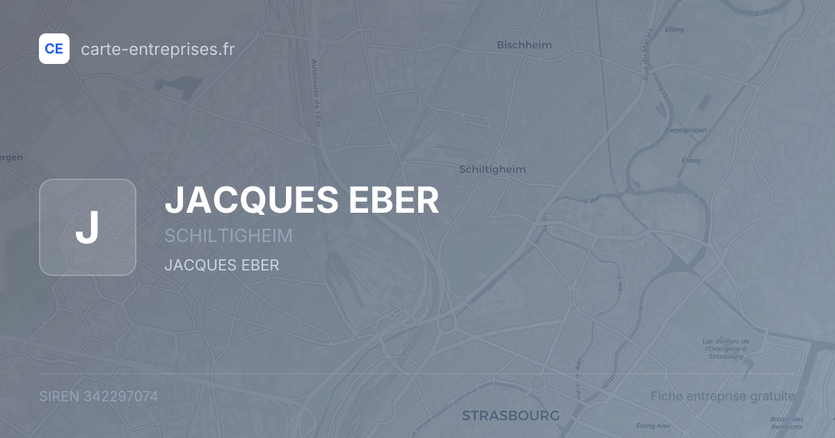 JACQUES EBER — 342297074 — fiche entreprise