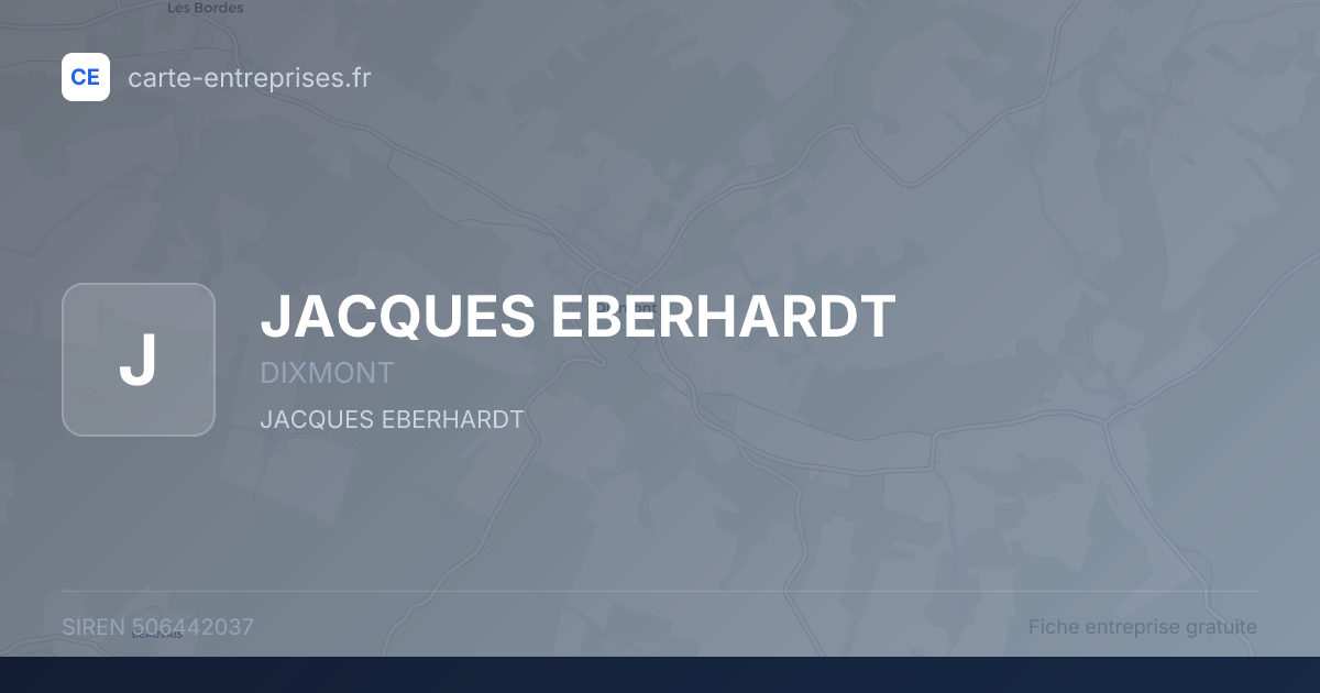 JACQUES EBERHARDT — 506442037 — fiche entreprise